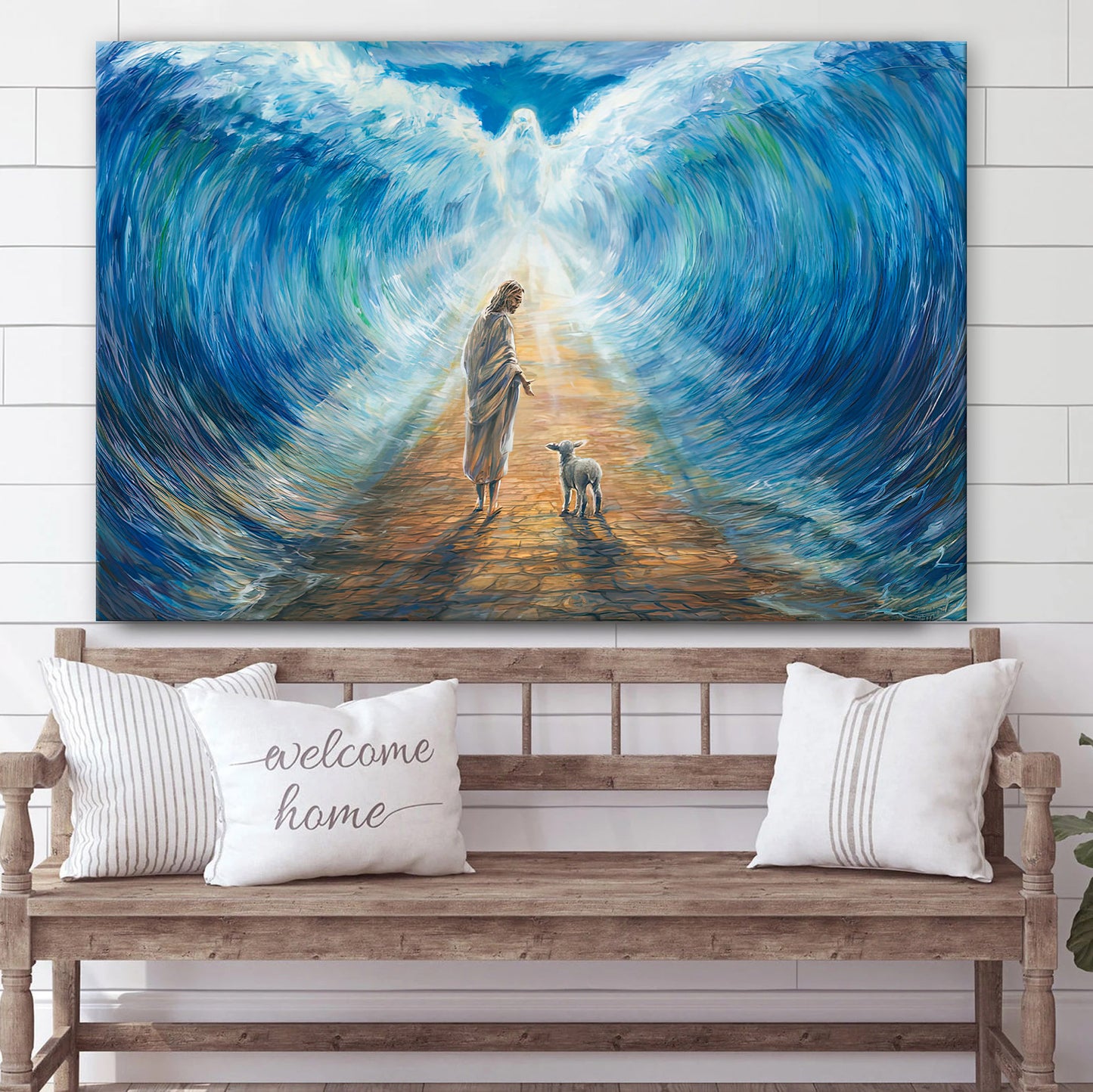 Jesus Christ With A Lamb Canvas Posters - Jesus Canvas Pictures - Christian Canvas Art