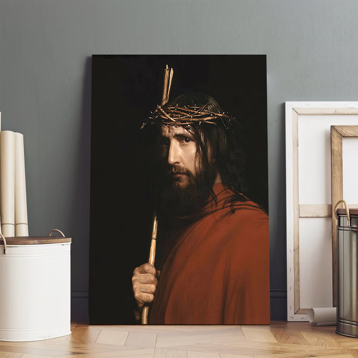 Jesus Christ With Thorns Canvas Pictures - Jesus Canvas Painting - Christian Canvas Prints