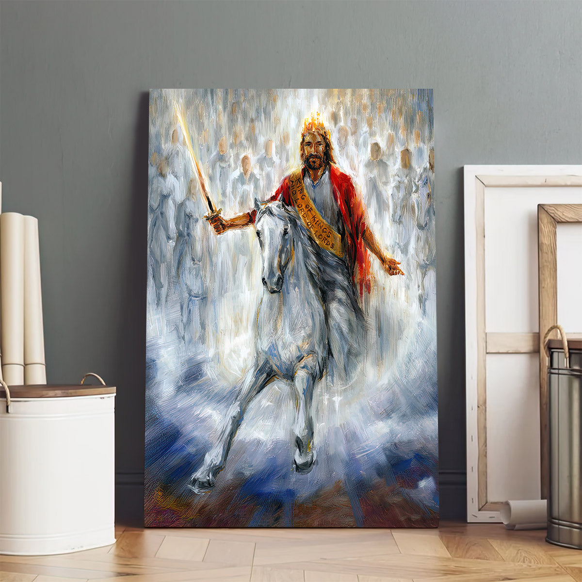 Jesus Coming Back On A White Horse Canvas Pictures - Jesus Canvas Painting - Christian Canvas Prints