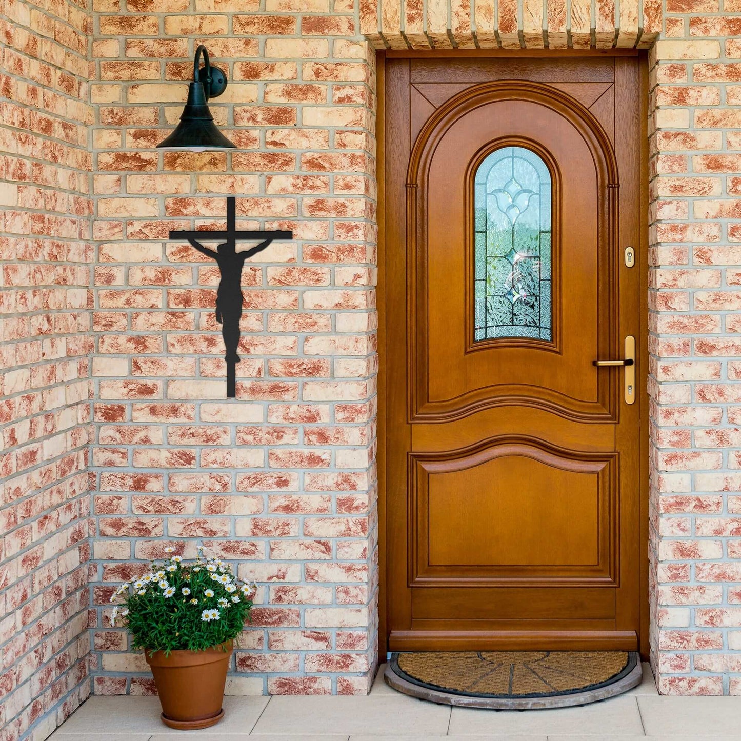 Jesus Cross Metal Sign - Christian Metal Wall Art - Religious Metal Wall Decor