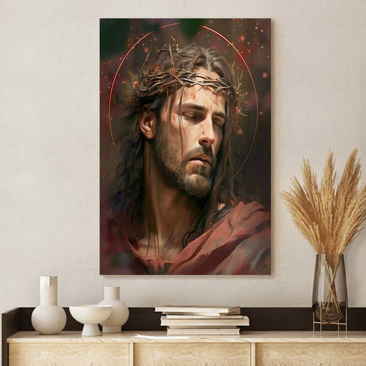 Jesus Crowned With Thorns Canvas Prints - Jesus Christ Art - Christian Canvas Wall Decor