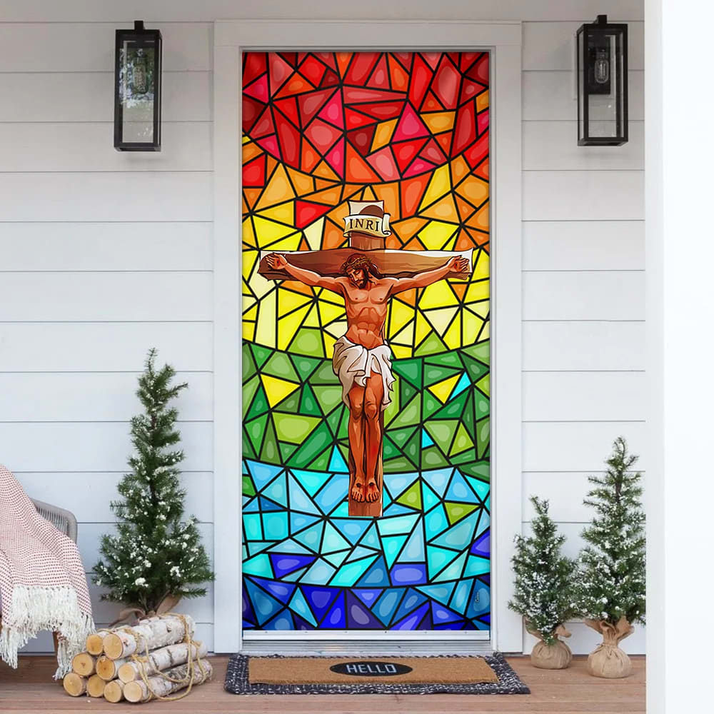 Jesus Door Cover - Religious Door Decorations - Christian Home Decor