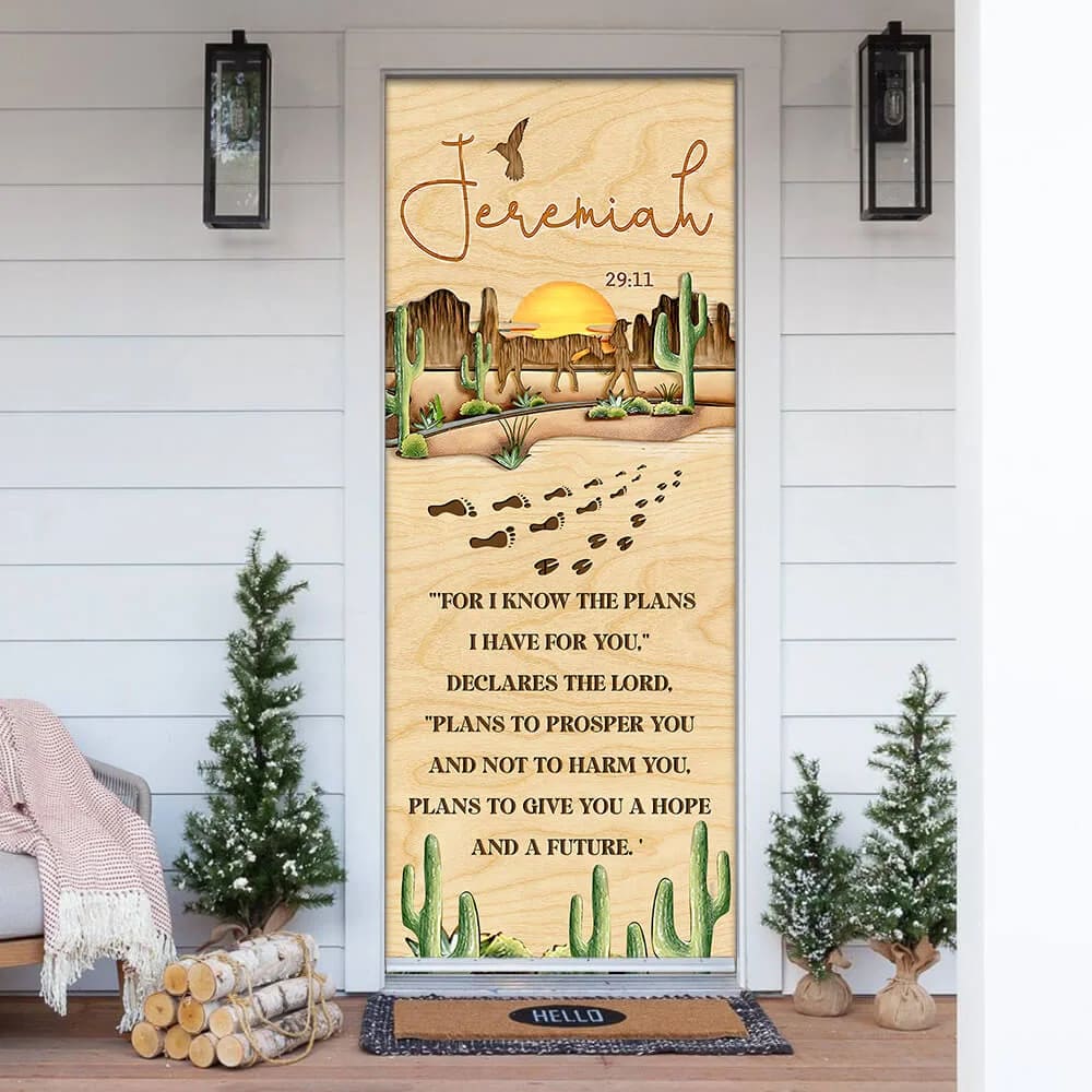 Jesus Door Cover Road - Religious Door Decorations - Christian Home Decor