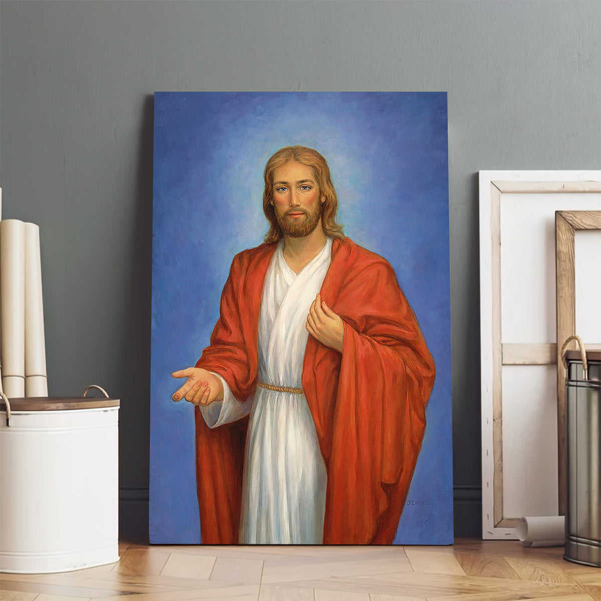 Jesus Edgar Jerins Canvas Wall Art - Jesus Canvas Pictures - Christian Wall Art