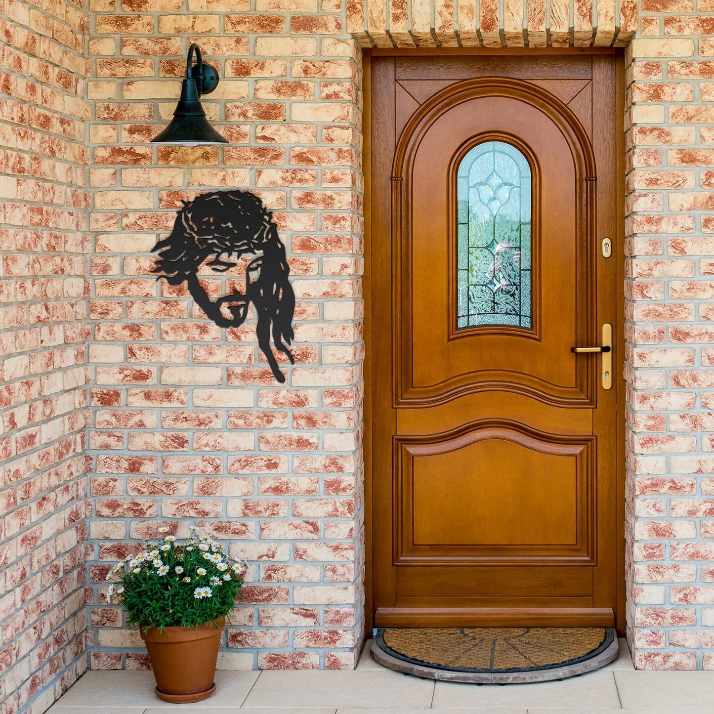 Jesus Face Metal Sign - Christian Metal Wall Art - Religious Metal Wall Decor