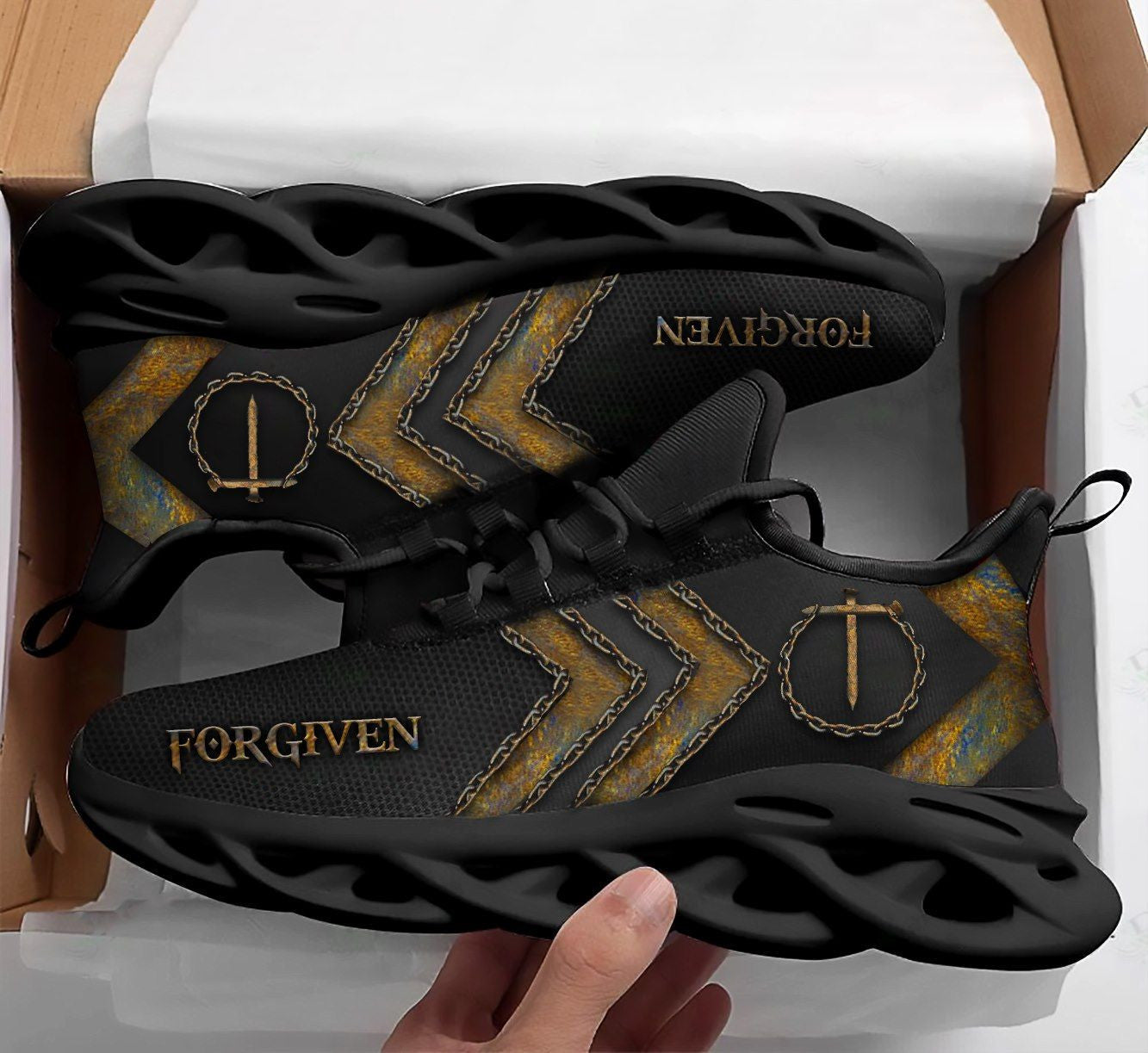 Jesus Forgiven Yezy Running Sneakers Max Soul Shoes - Christian Shoes For Men And Women