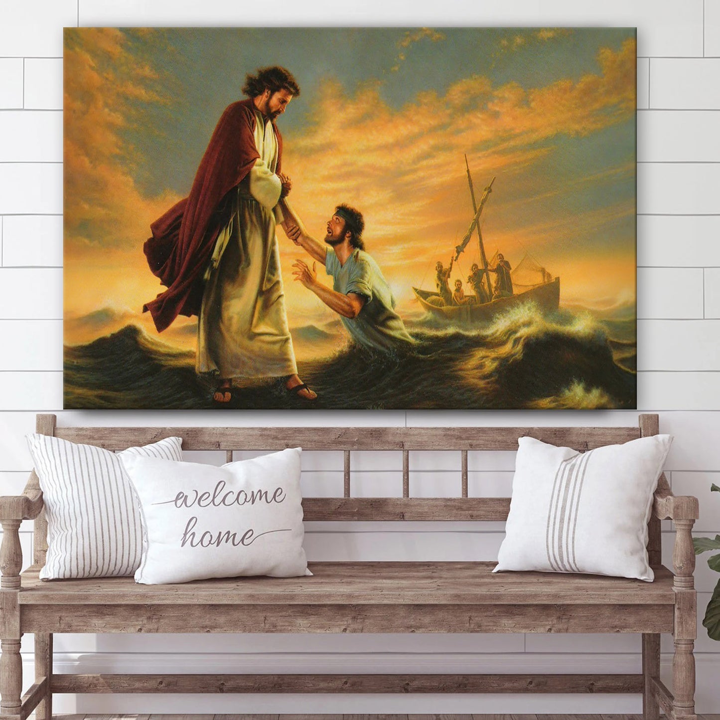 Jesus Heal People Canvas Pictures - Jesus Christ Canvas Art - Christian Wall Canvas