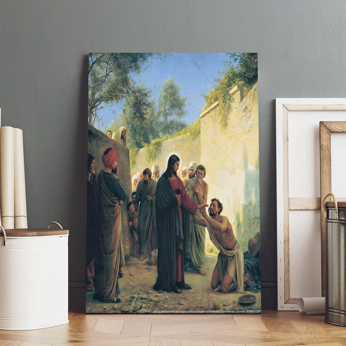 Jesus Healing The Blind Canvas Pictures - Religious Wall Art Canvas - Christian Paintings For Home