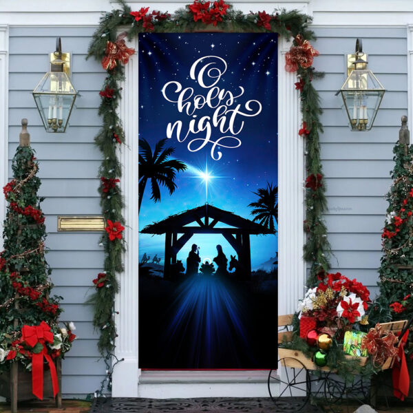 Jesus Is Born Door Cover - Christmas Silent Night Door Cover - Jesus Door Cover
