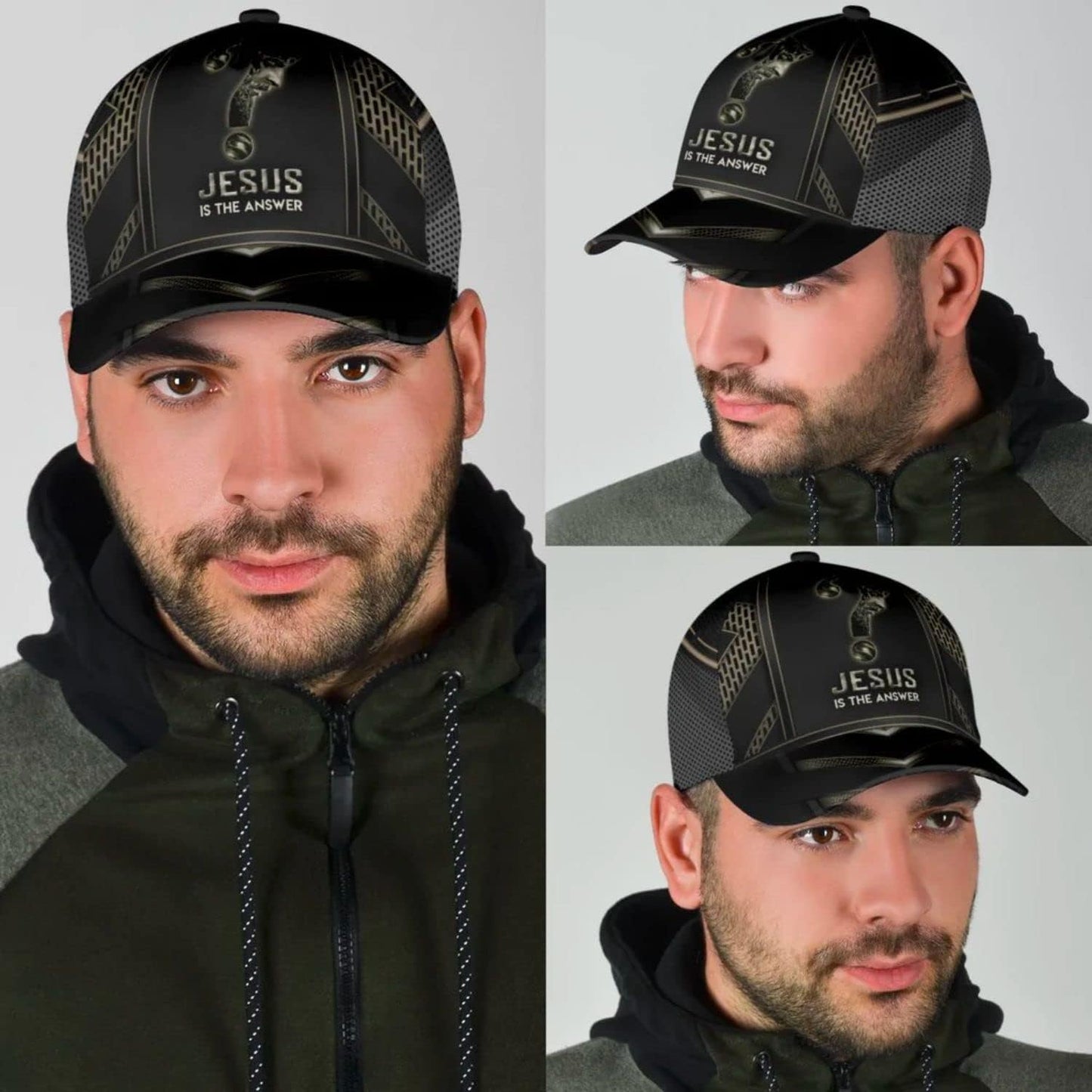Jesus Is The Answer Baseball Cap - Christian Hats for Men and Women