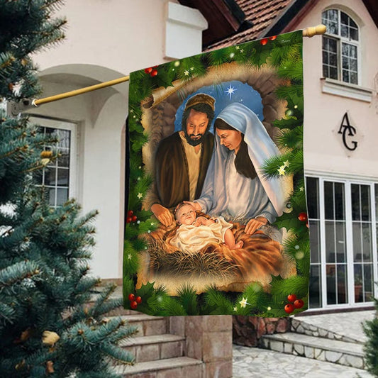Jesus Is The Reason Christmas Flag Jesus Is Born Nativity Of Jesus 2 - Christmas Garden Flag - Christmas House Flag - Christmas Outdoor Decoration