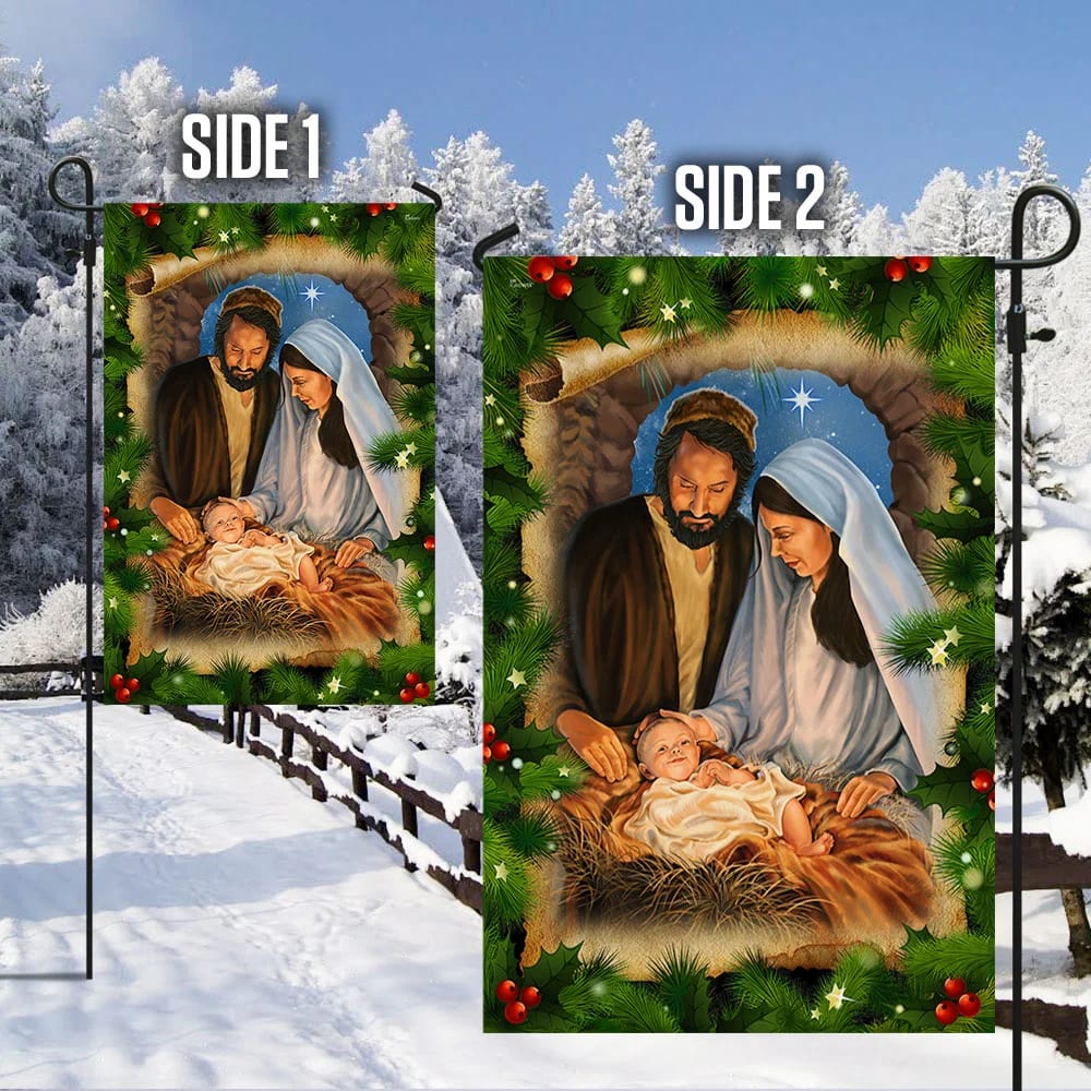 Jesus Is The Reason Christmas Flag Jesus Is Born Nativity Of Jesus 2 - Christmas Garden Flag - Christmas House Flag - Christmas Outdoor Decoration