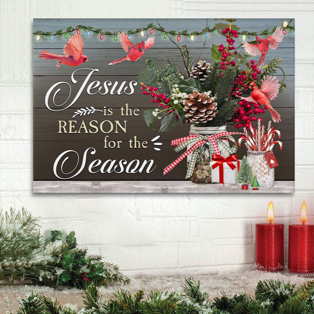 Jesus Is The Reason For Season Christmas Wall Art Canvas Print - Art On Wall - Wall Decorator