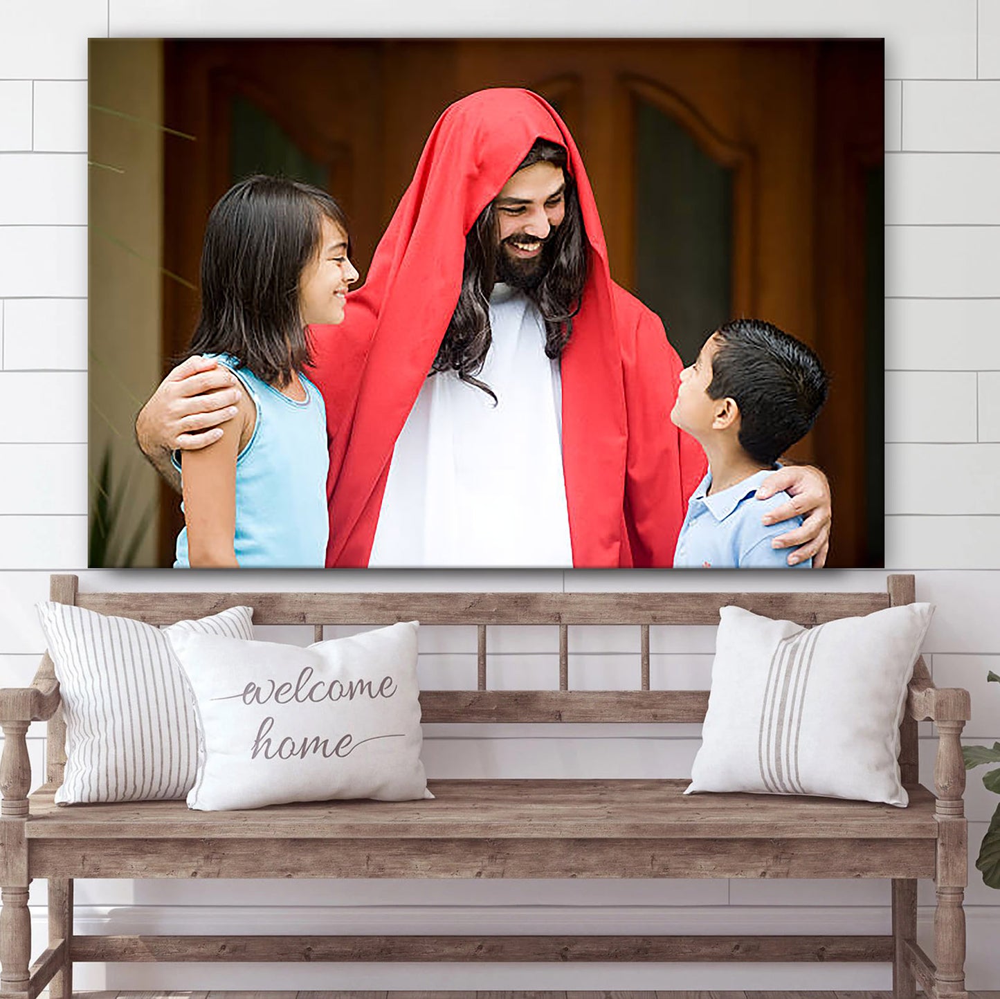Jesus Laughing Pictures Canvas Pictures - Jesus Christ Canvas Art - Christian Wall Canvas