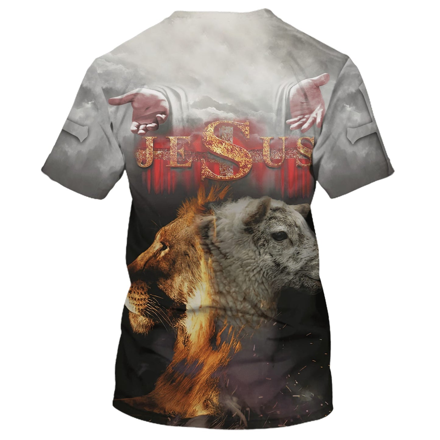 Jesus Lion And Sheep 3D All Over Printed Shirt for Men and Women
