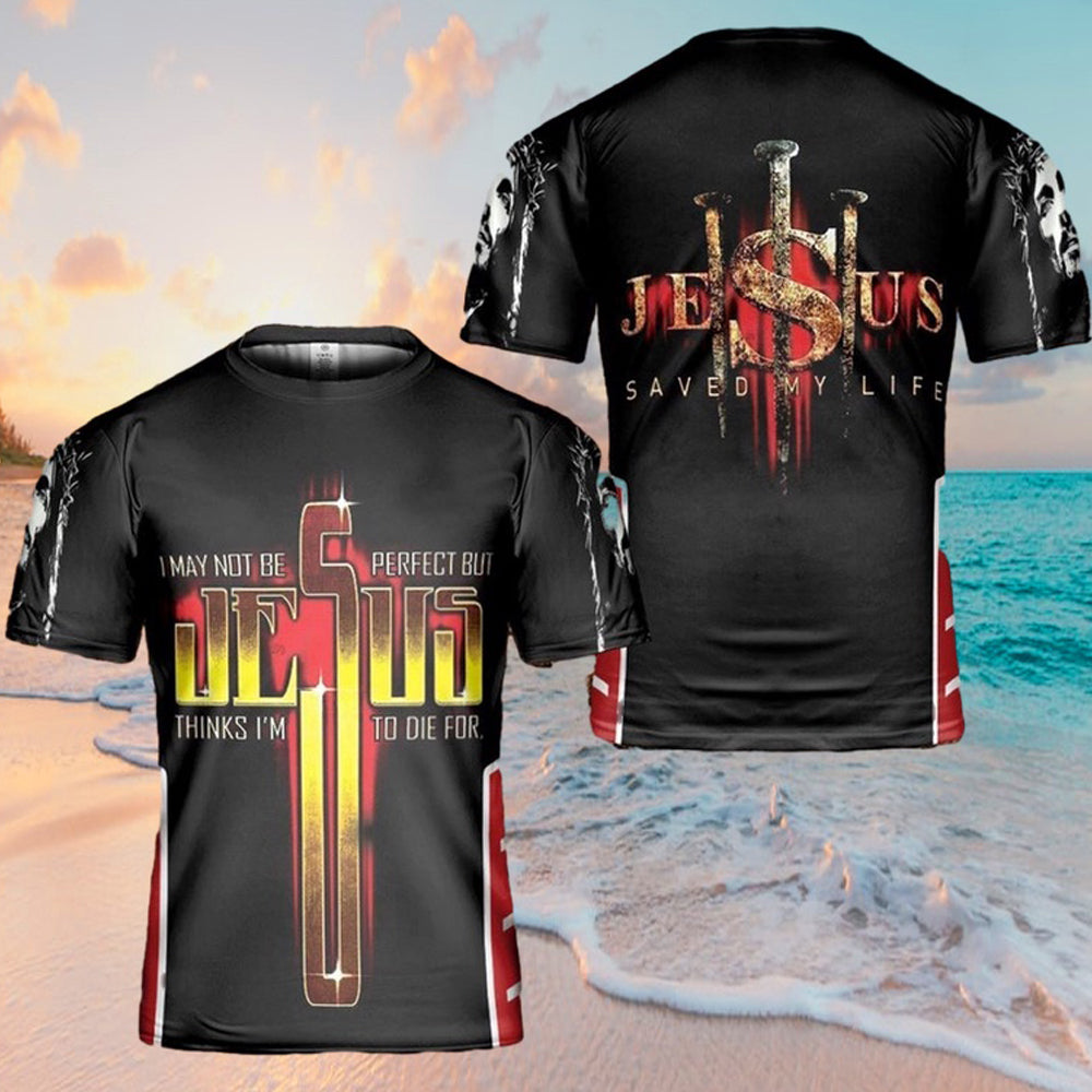 Jesus Lion I May Not Be Perfect 3d T Shirts - Christian Shirts For Men&Women