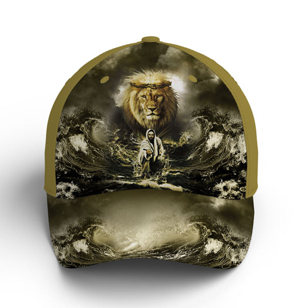 Jesus Lion Water Art Baseball Cap