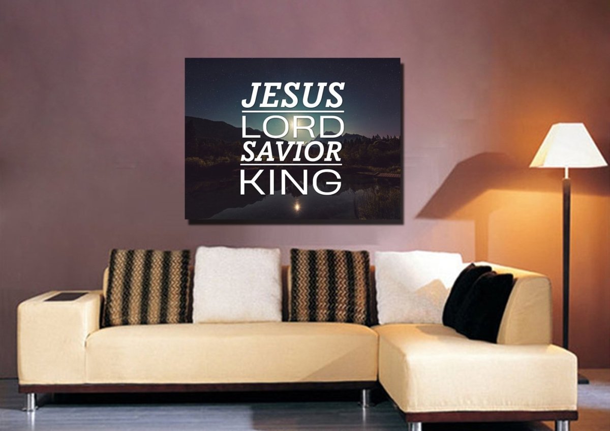 Jesus Lord Savior King Wall Art Canvas Print - Christian Canvas Wall Art