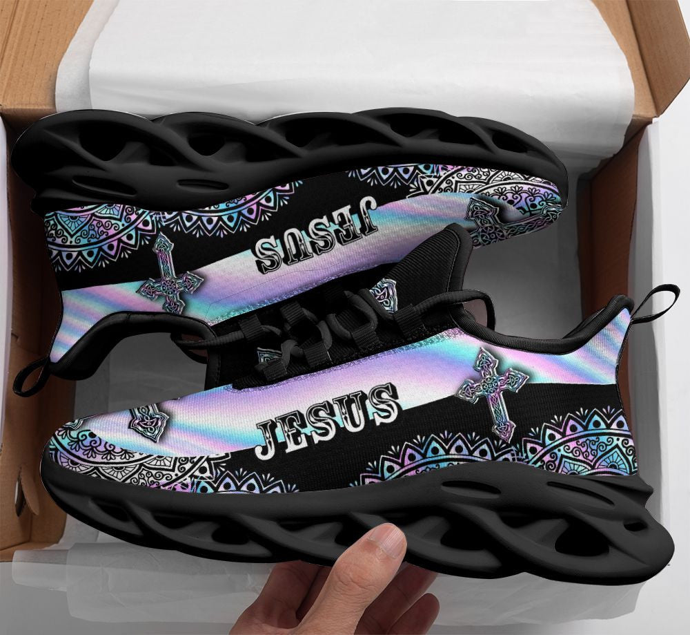 Jesus Mandala Yezy Running Sneakers Max Soul Shoes - Christian Shoes For Men And Women