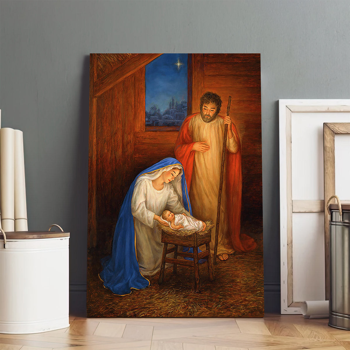 Jesus Mary Joseph Canvas Wall Art - Jesus Canvas Pictures - Christian Wall Art