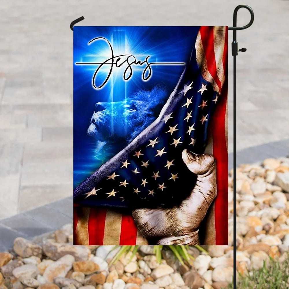 Jesus My Savior Christian Cross House Flags - Christian Garden Flags - Outdoor Christian Flag