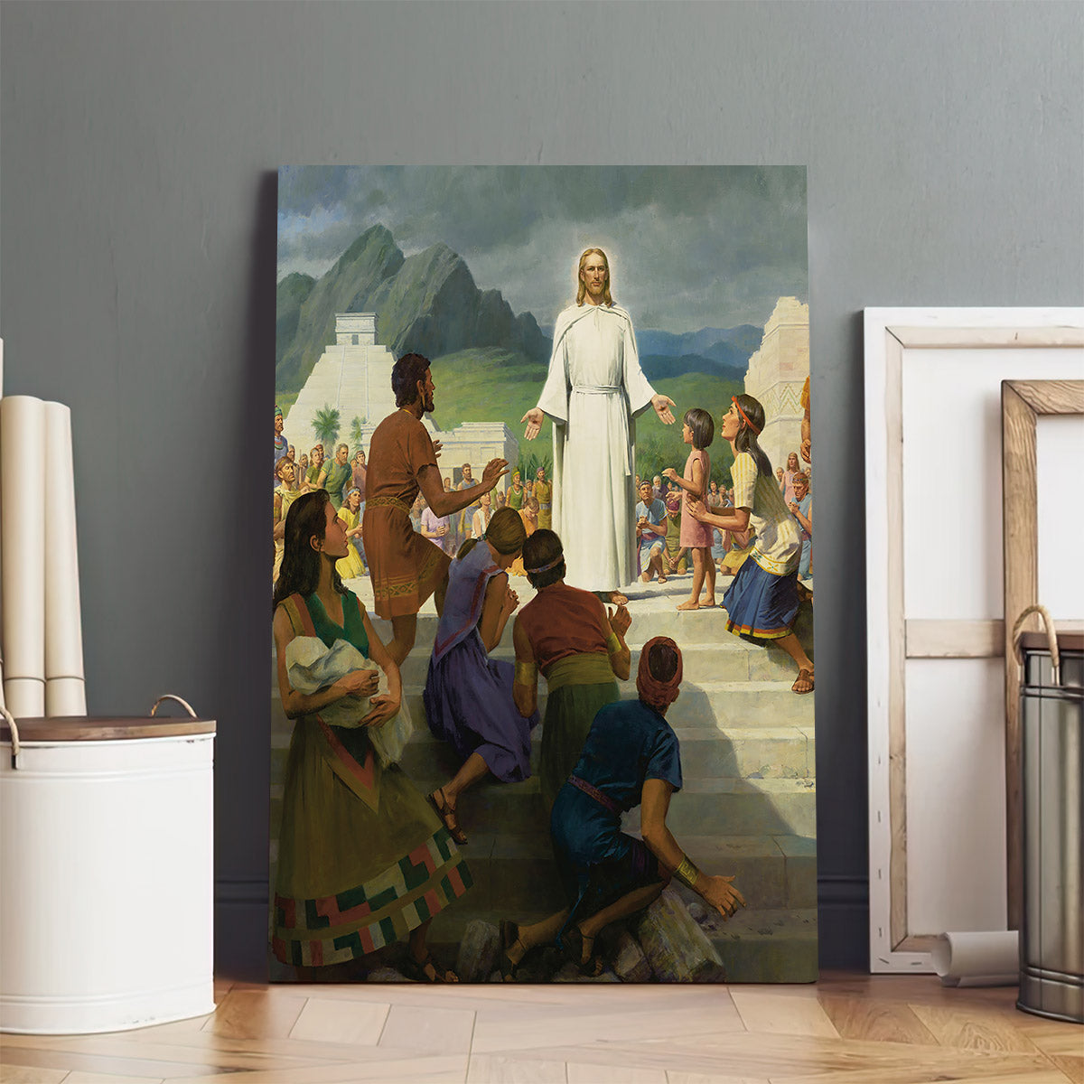 Jesus Nephites Canvas Pictures - Religious Canvas Wall Art - Scriptures Wall Decor