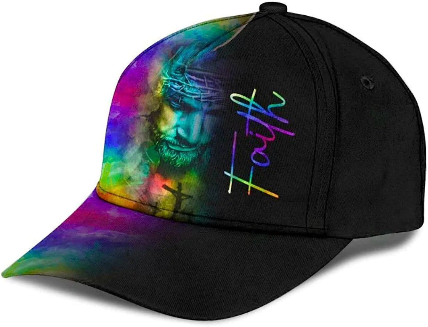 Jesus On The Cross Faith All Over Print Baseball Cap - Christian Hats For Men Women
