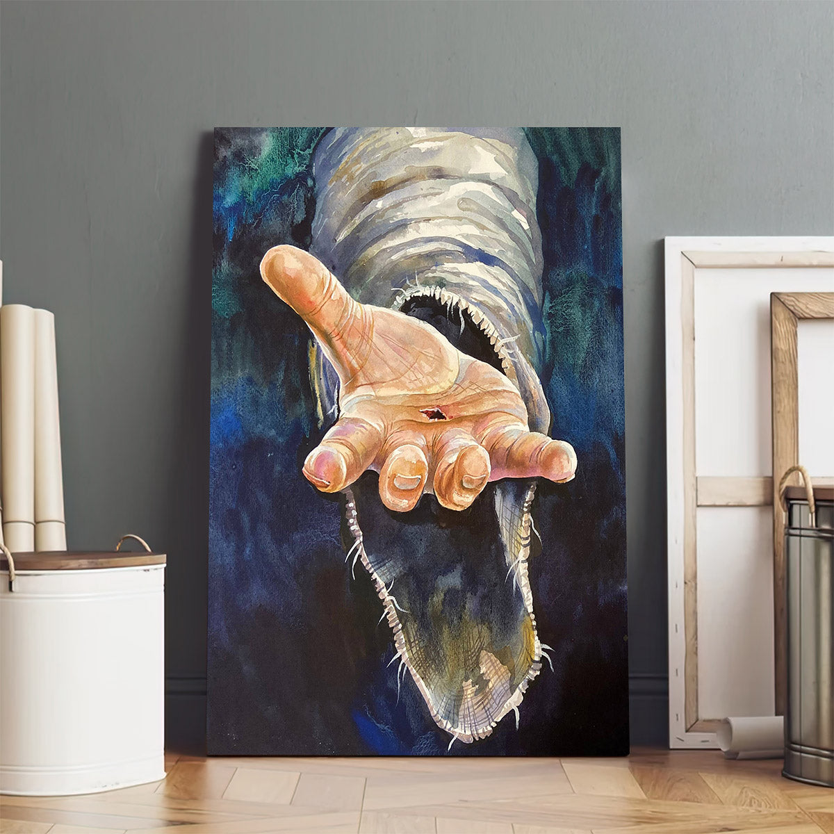 Jesus Painting Jesus Portrait Jesus LDS ART Watercolor Jesus - Jesus Canvas Art - Christian Wall Canvas