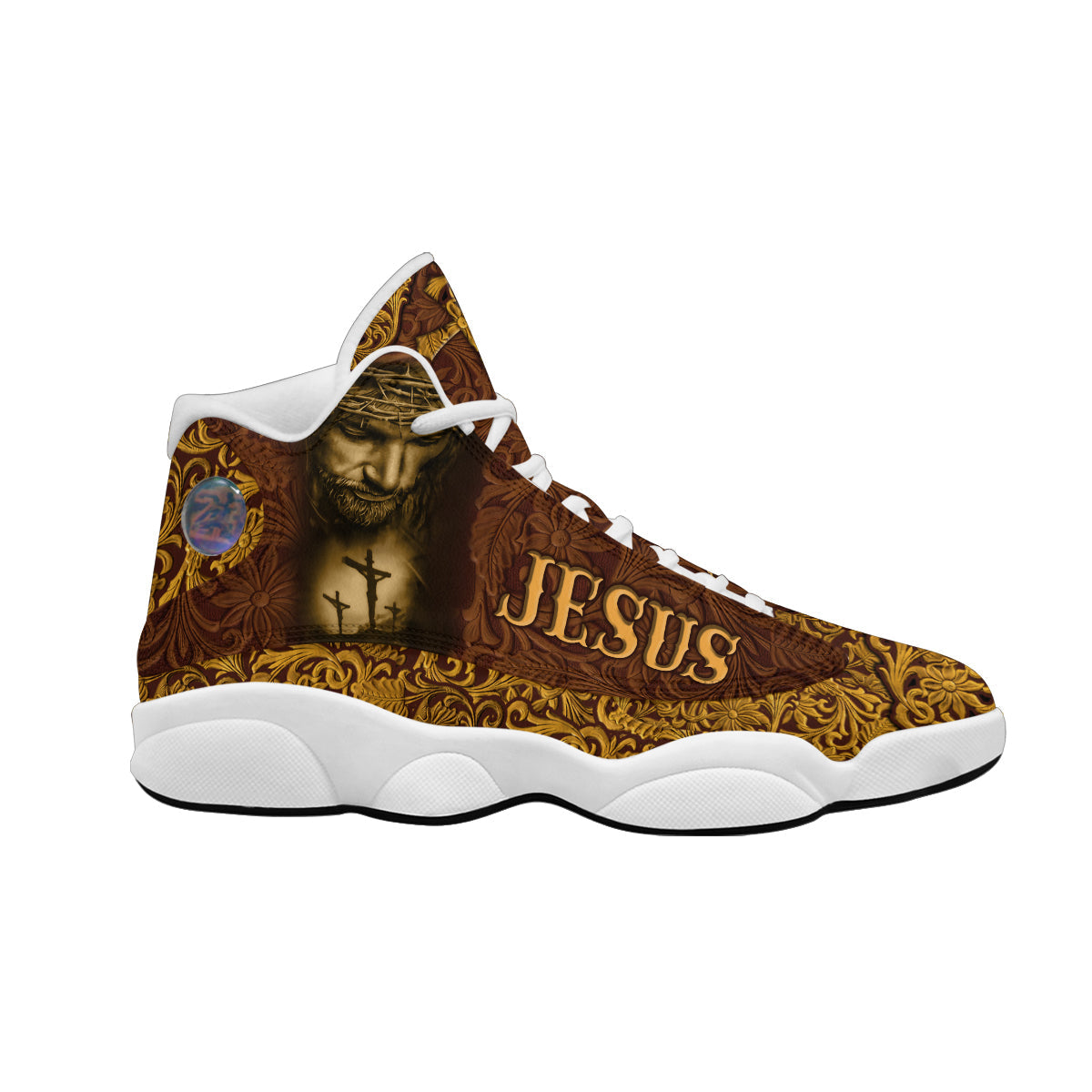 Jesus Portrait Art Basketball Shoes For Men Women - Christian Shoes - Jesus Shoes - Unisex Basketball Shoes