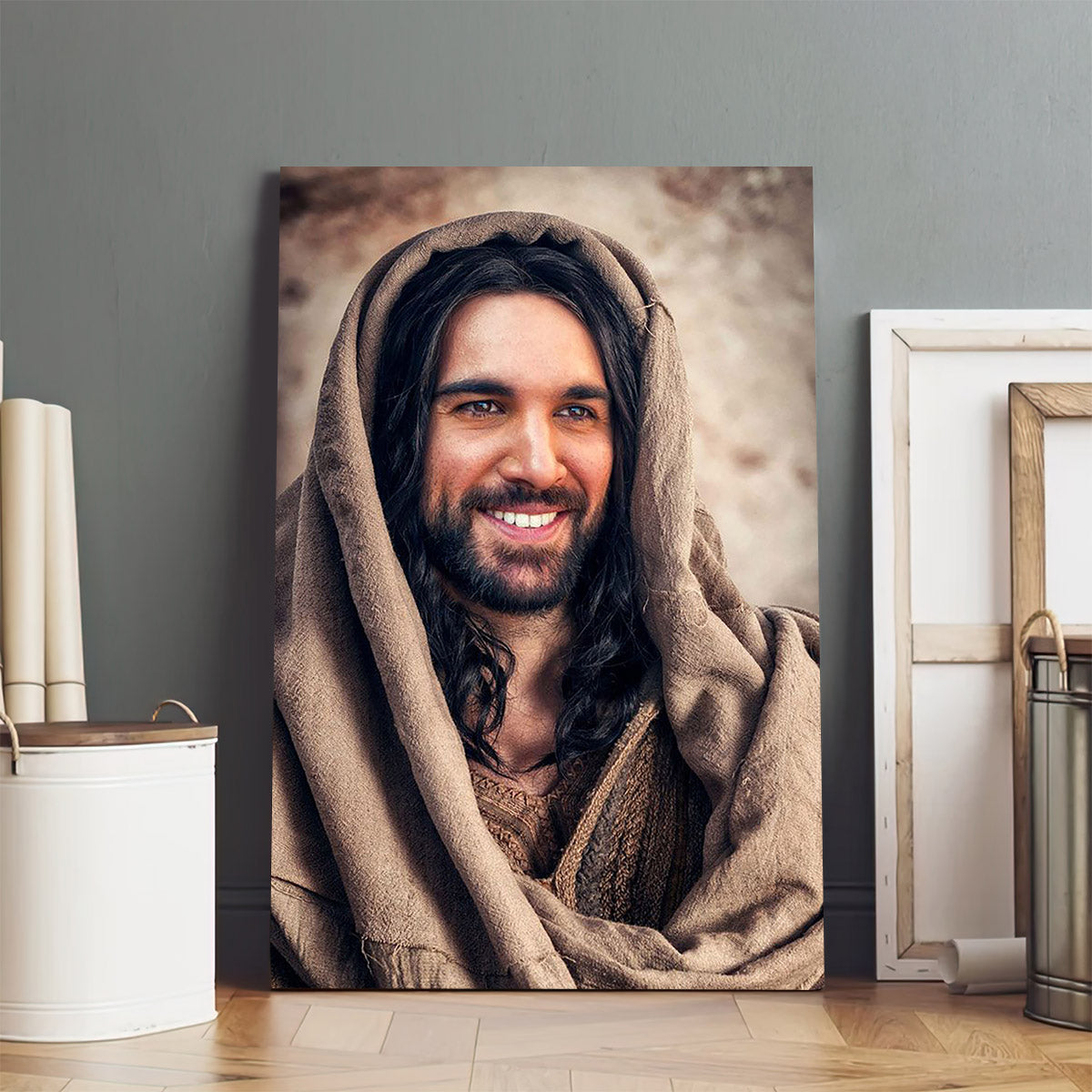 Jesus Potrait Canvas Wall Art - Jesus Christ Canvas - Christian Wall Art