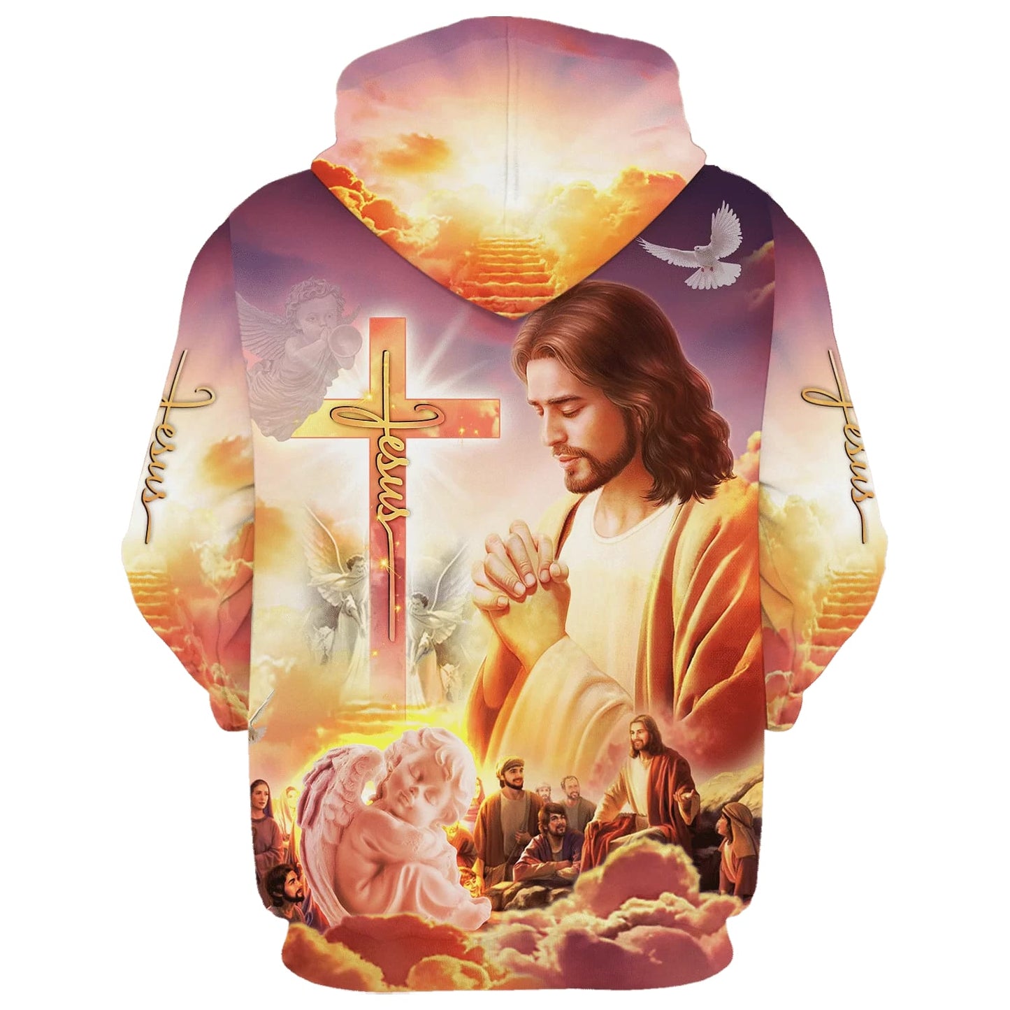Jesus Prays For His Disciples 3d Hoodies - Jesus Hoodie - Men & Women Christian Hoodie - 3D Printed Hoodie