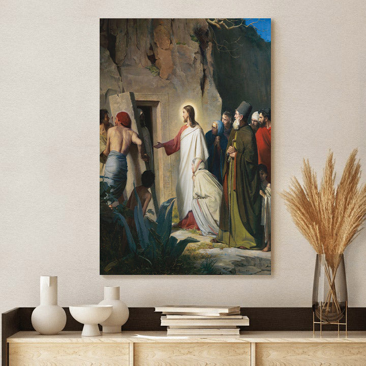 Jesus Raising Lazarus From The Dead Canvas Pictures - Religious Wall A ...