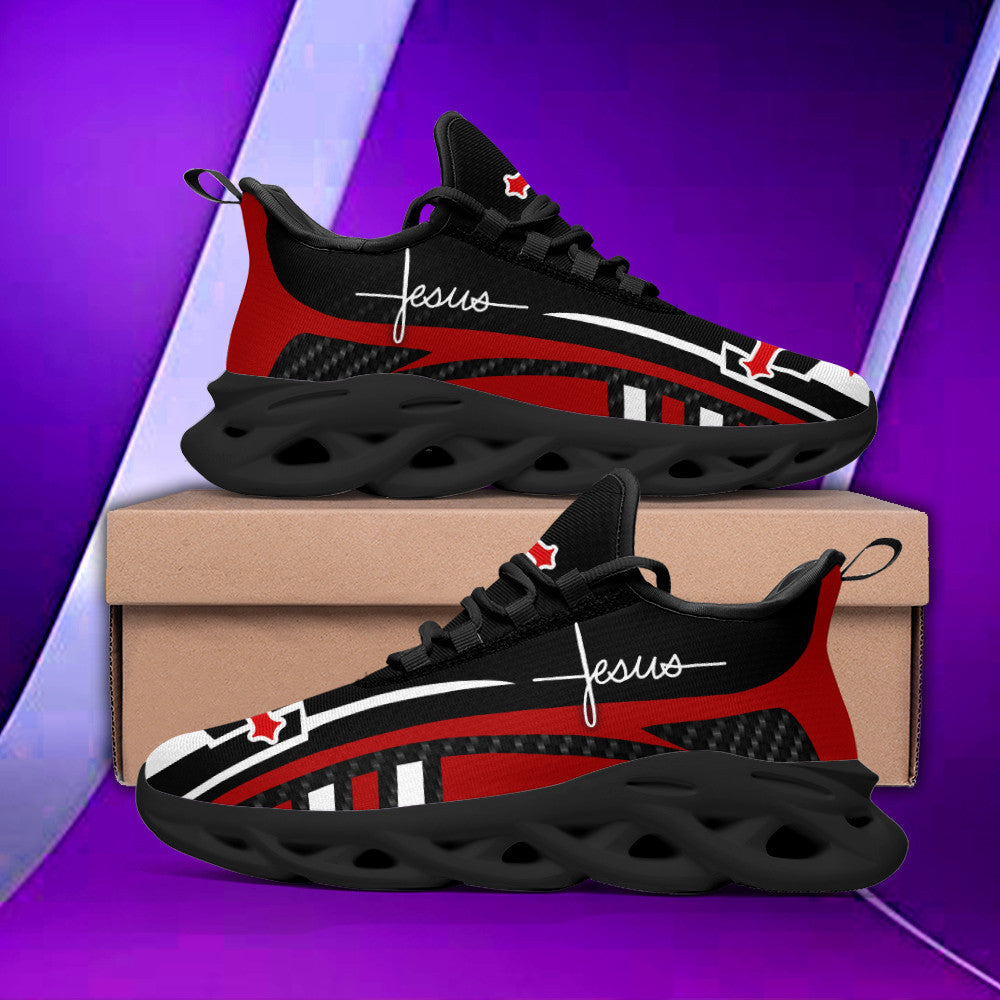 Jesus Red Yezy Running Sneakers Max Soul Shoes - Christian Shoes For Men And Women