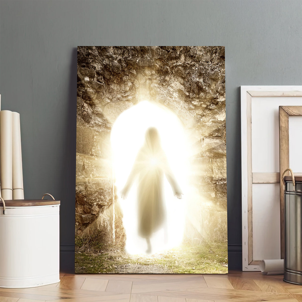 Jesus Resurrection Light Canvas Pictures - Jesus Painting Canvas - Christian Canvas Wall Art