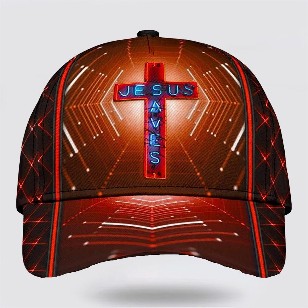 Jesus Saves Classic Hat All Over Print - Christian Hats for Men and Women