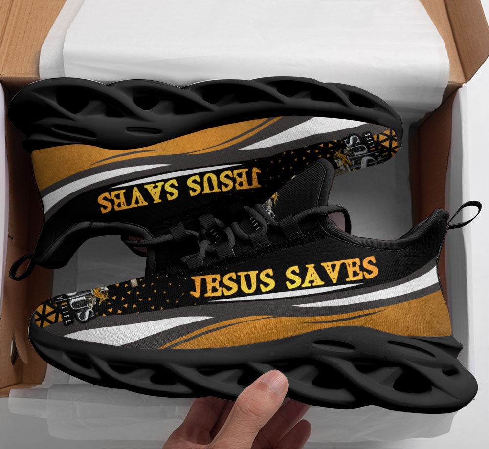 Jesus Saves Yezy Running Sneakers Max Soul Shoes - Christian Shoes For Men And Women