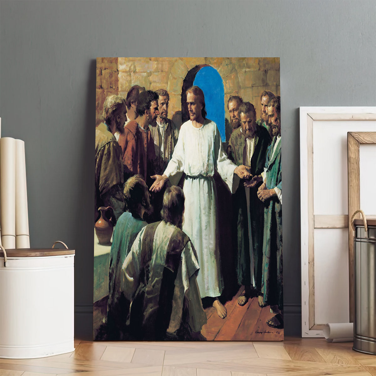 Jesus Shows His Wounds Canvas Pictures - Religious Wall Art Canvas - Christian Paintings For Home