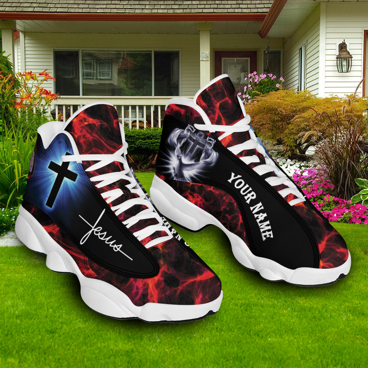Jesus Sparkle Cross Jesus Faith Basketball Shoes For Men Women - Christian Shoes - Jesus Shoes - Unisex Basketball Shoes