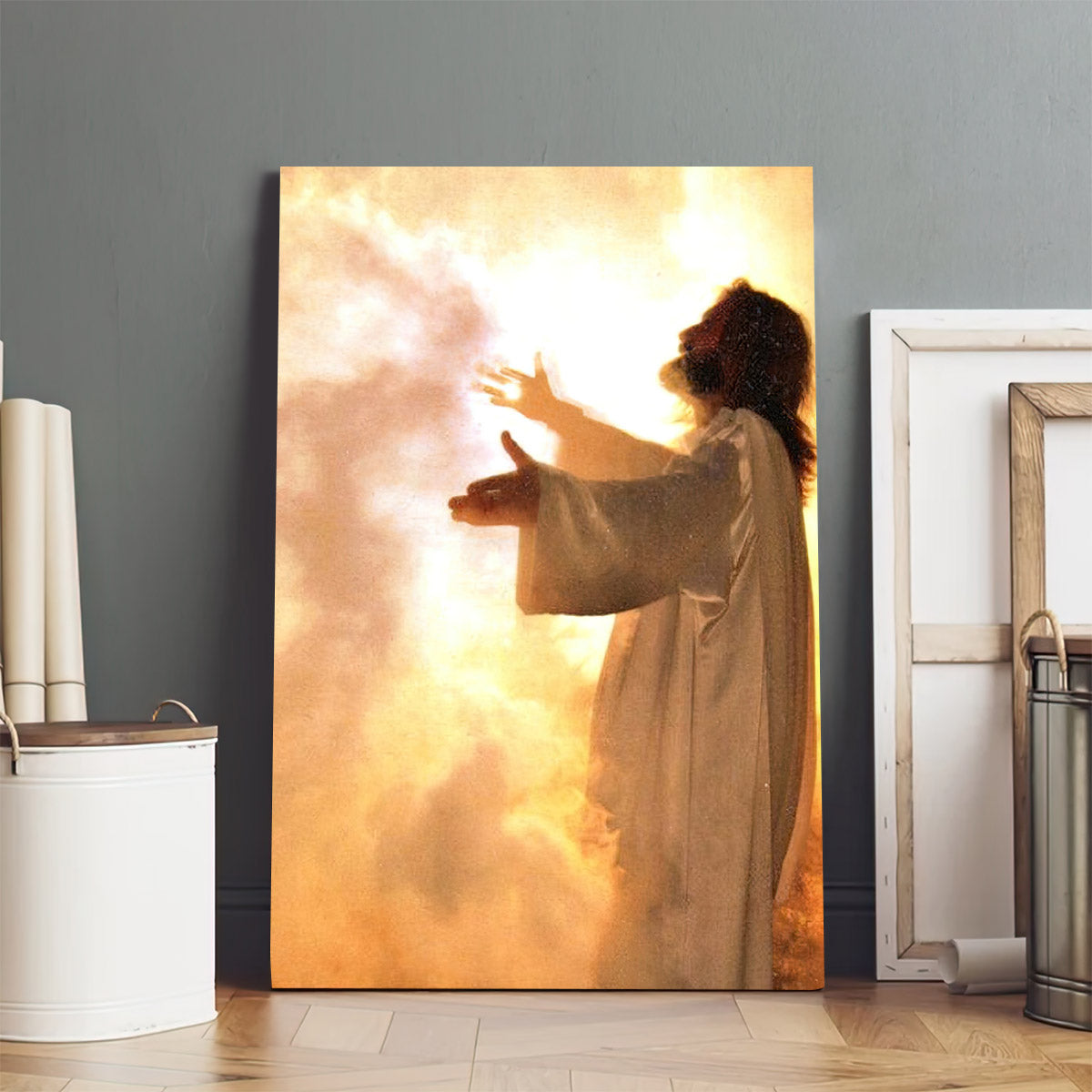 Jesus Spread His Arms Canvas Pictures - Jesus Painting Canvas - Christian Canvas Wall Art