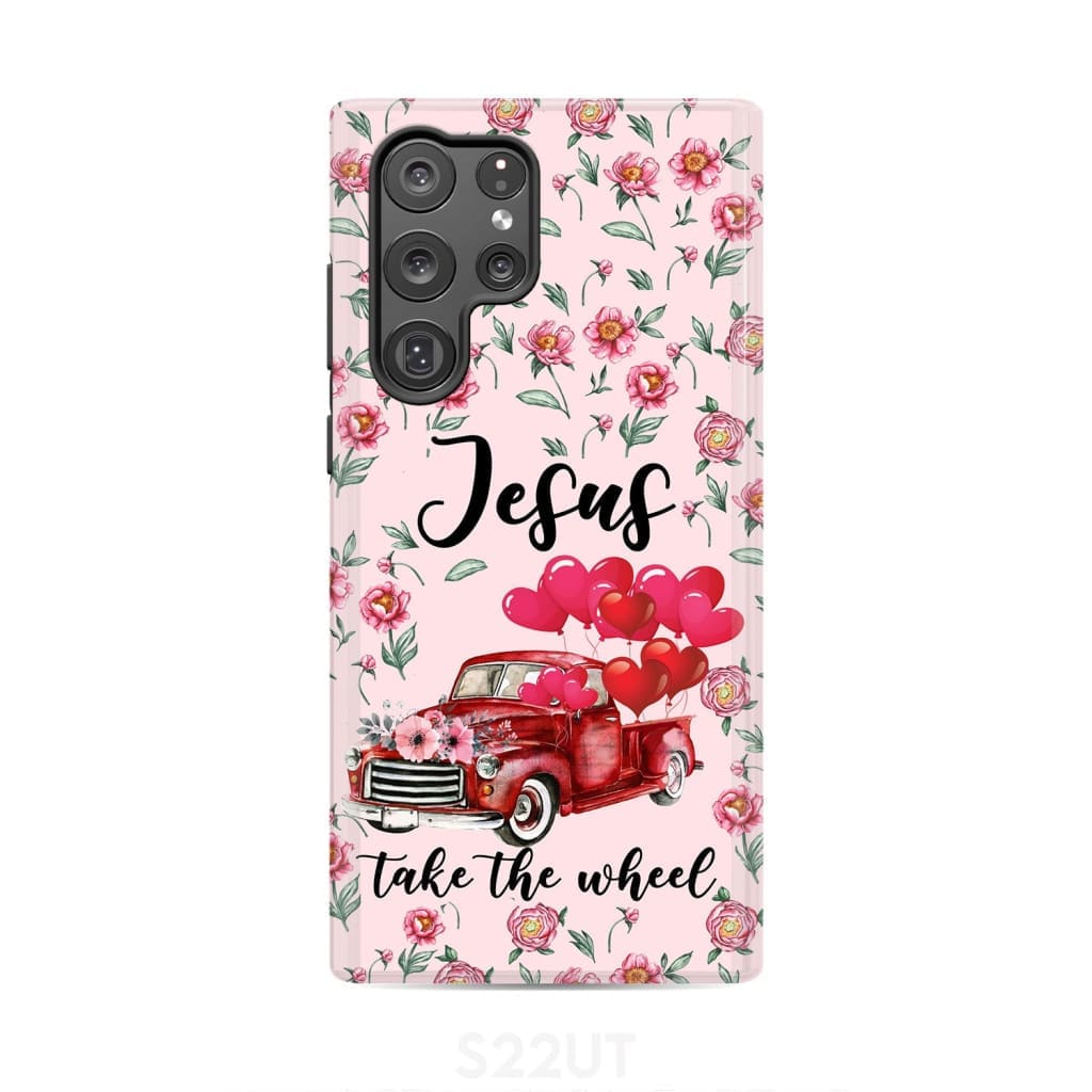 Jesus Take The Wheel Red Truck Phone Case - Christian Phone Cases - Religious Phone Case