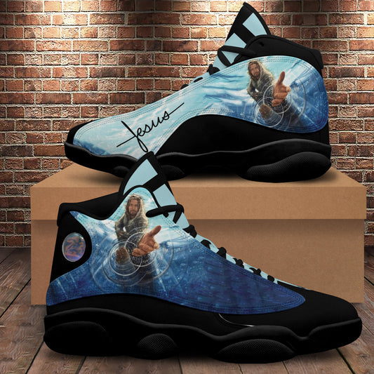 Jesus Takes My Hands Under Water Basketball Shoes For Men Women - Christian Shoes - Jesus Shoes - Unisex Basketball Shoes