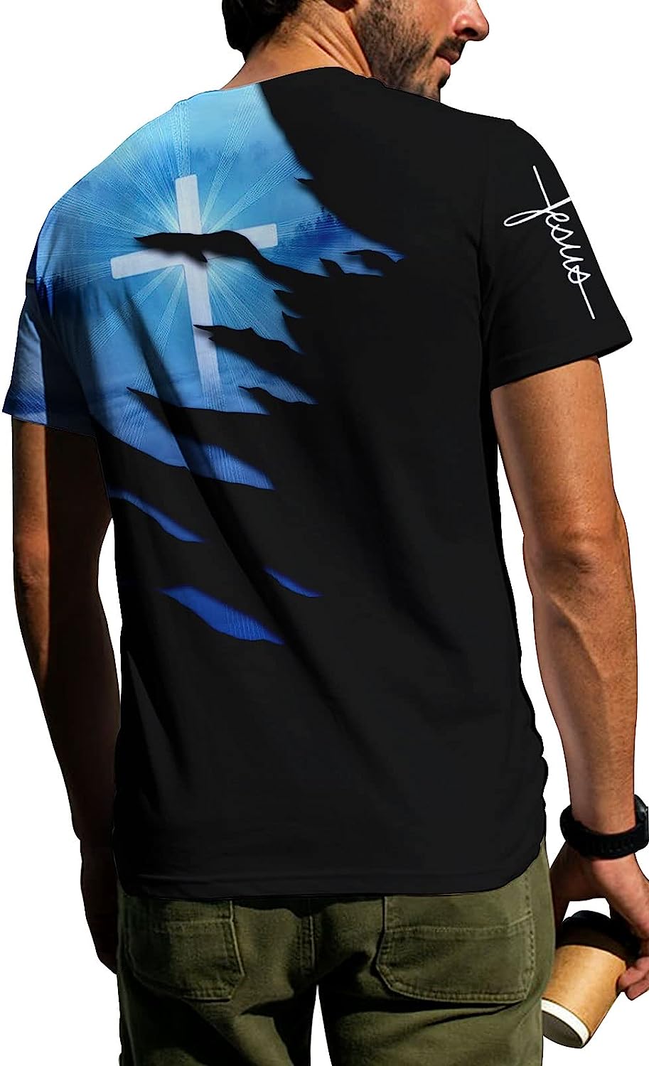 Jesus The Cross All Over Printed 3D T Shirt - Christian Shirts for Men Women