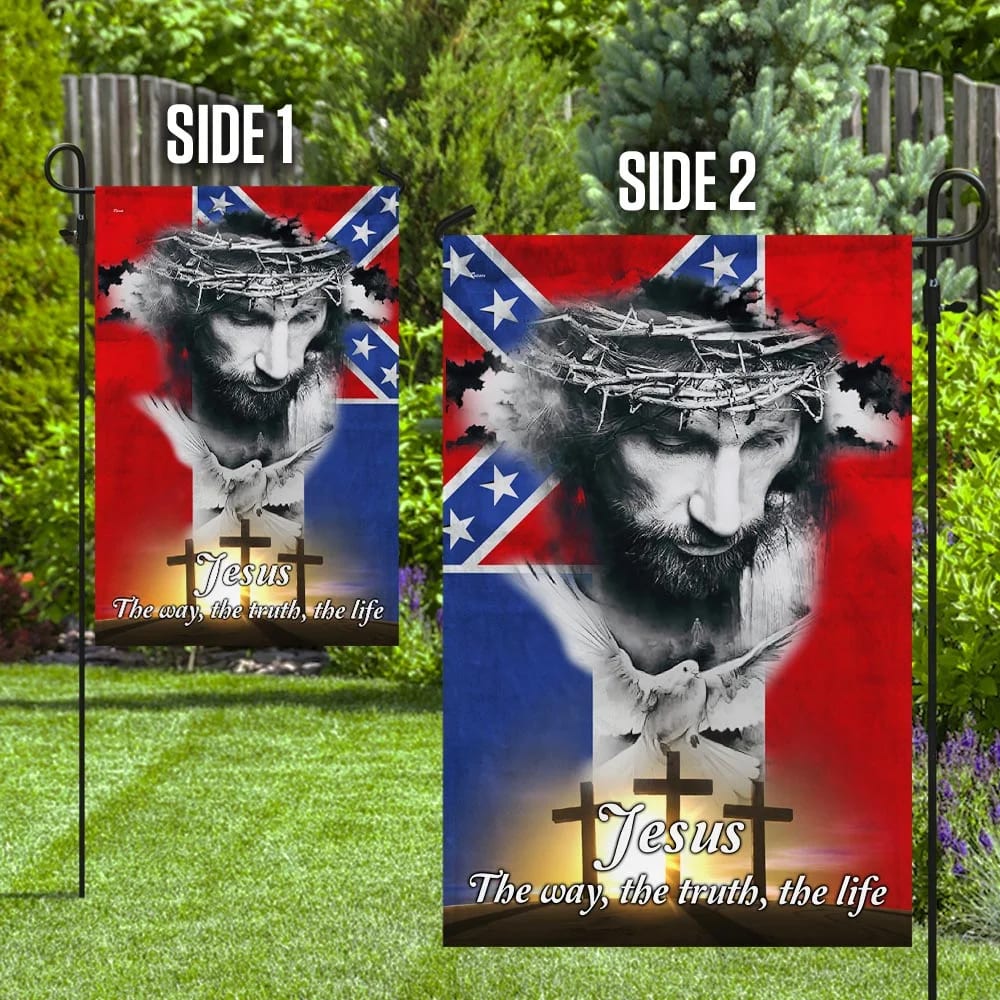 Jesus The Way The Truth And The Life Mississippi House Flag - Christian Garden Flags - Christian Flag - Religious Flags
