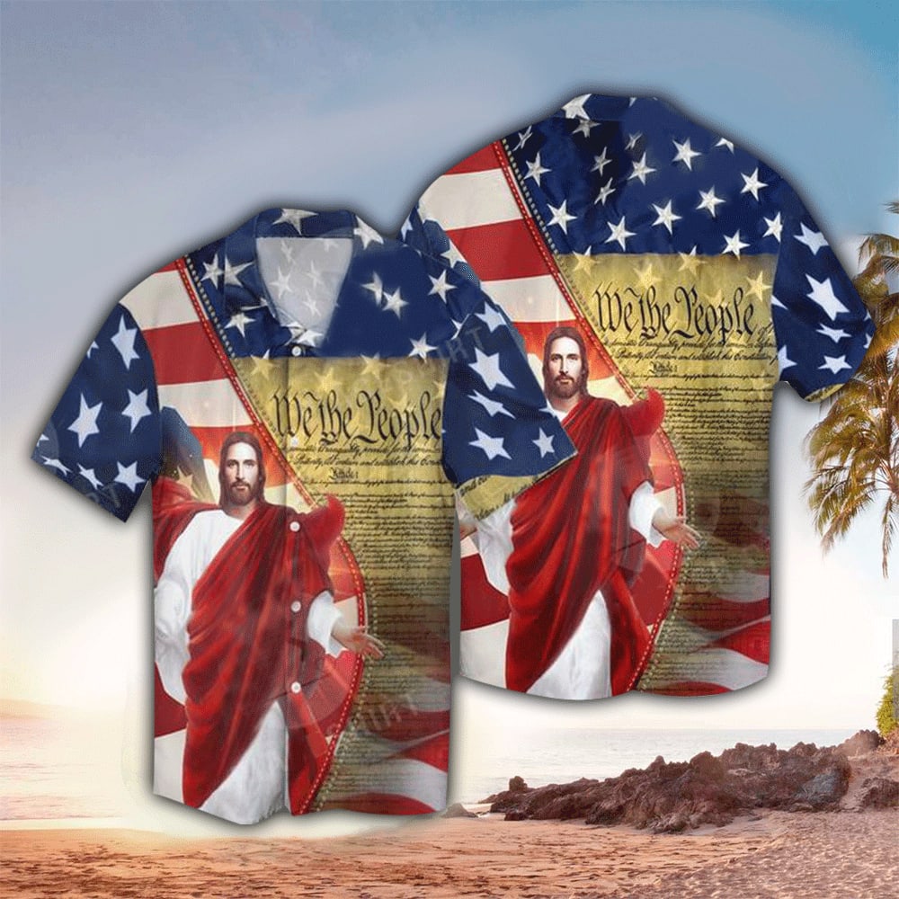 Jesus Usa We The People Hawaiian Shirt - Christian Hawaiian Shirts For Men & Women
