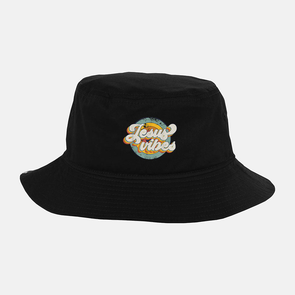 Jesus Vibes Retro Vintage Christian Easter Day Religious Bucket Hat