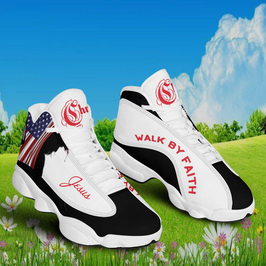 Jesus Walk By Faith Basketball Shoes For Men Women - Christian Shoes - Jesus Shoes - Unisex Basketball Shoes