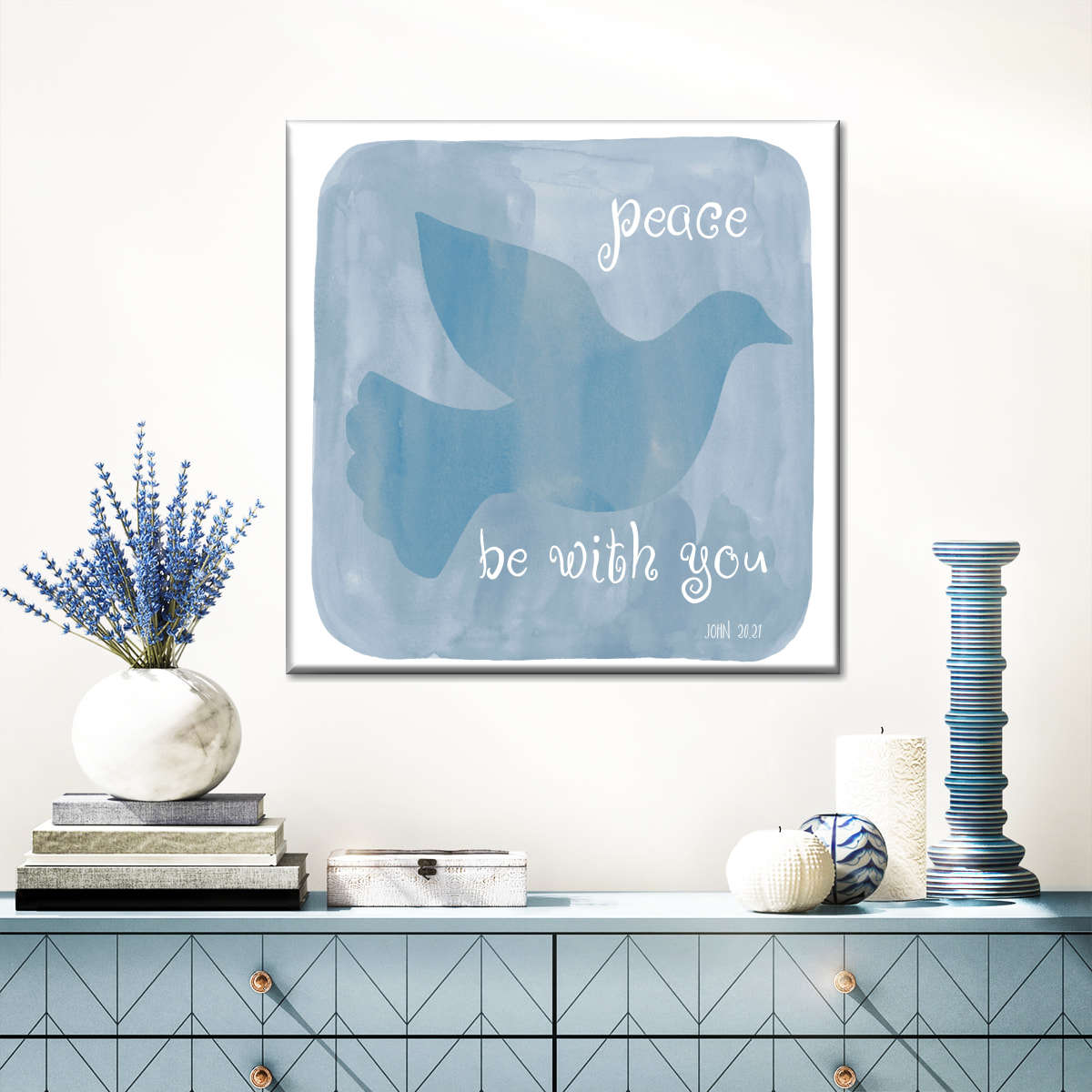 John 2021 Square Canvas Art - Christian Wall Decor - Christian Wall Hanging