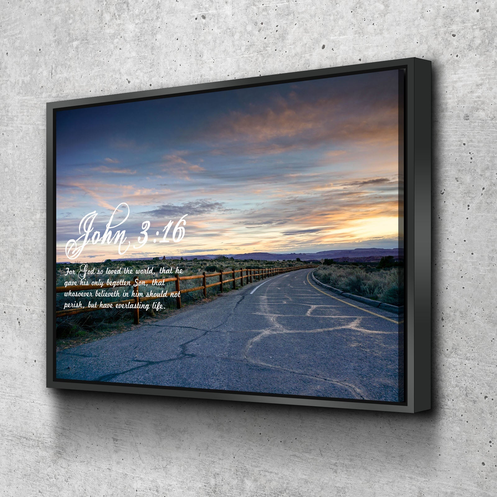 John 316 Kjv #15 Bible Verse Canvas Wall Art - Christian Canvas Wall A ...
