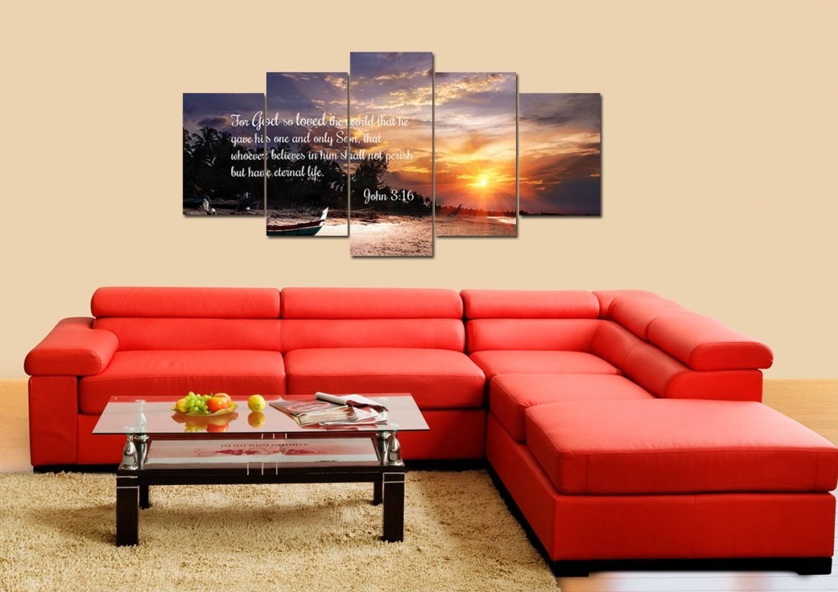 John 316 Niv #2 Bible Verse Canvas Wall Art - Christian Canvas Wall Art