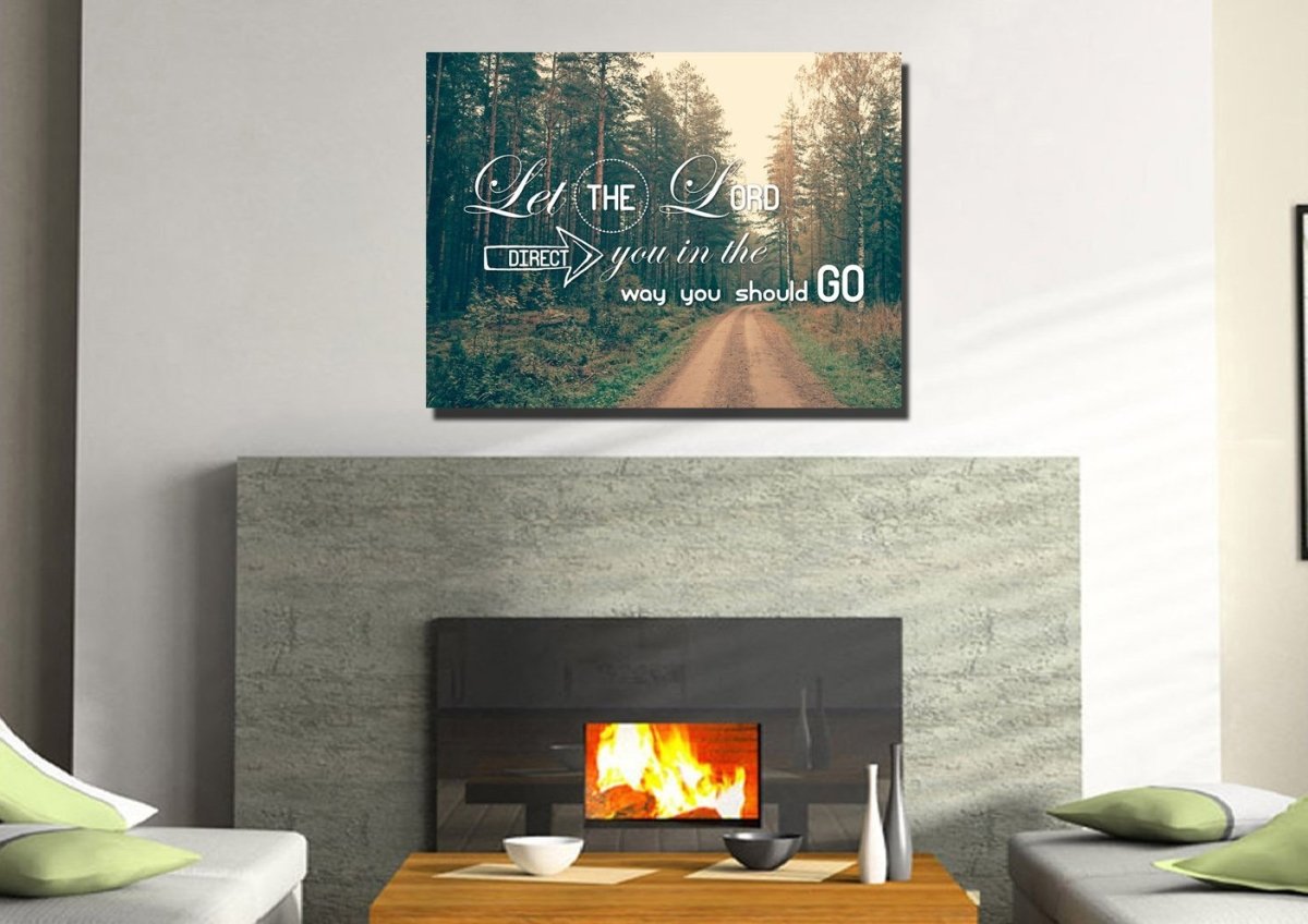 Let The Lord Direct You In The Way You Should Go Canvas Wall Art Print - Christian Canvas Wall Art
